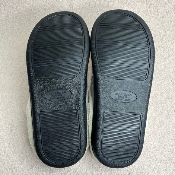 Cozy Winter Indoor/Outdoor Slippers-Gray-Womens 5.5 & 7.5-Loungewear-Comfort-NEW - Picture 6 of 9